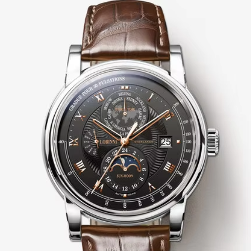 Luxury Watch In The World - Relógio Automático Masculino LOBINNI 42MM, Relógio