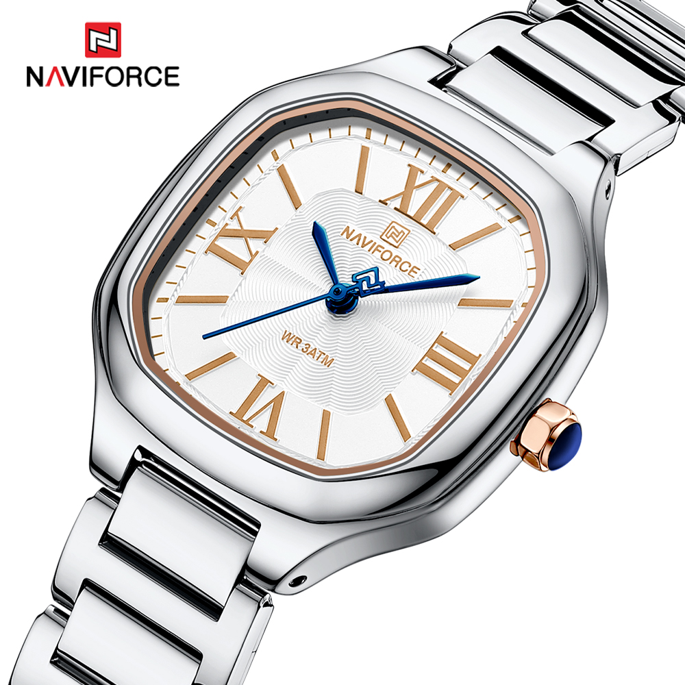 Luxury Watch Black - Naviforce relógio feminino de luxo, mostrador