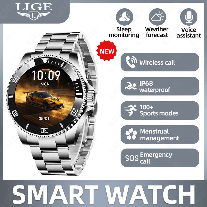 Luxury Watch In The World - Relógio inteligente masculino LIGE, relógio esportivo