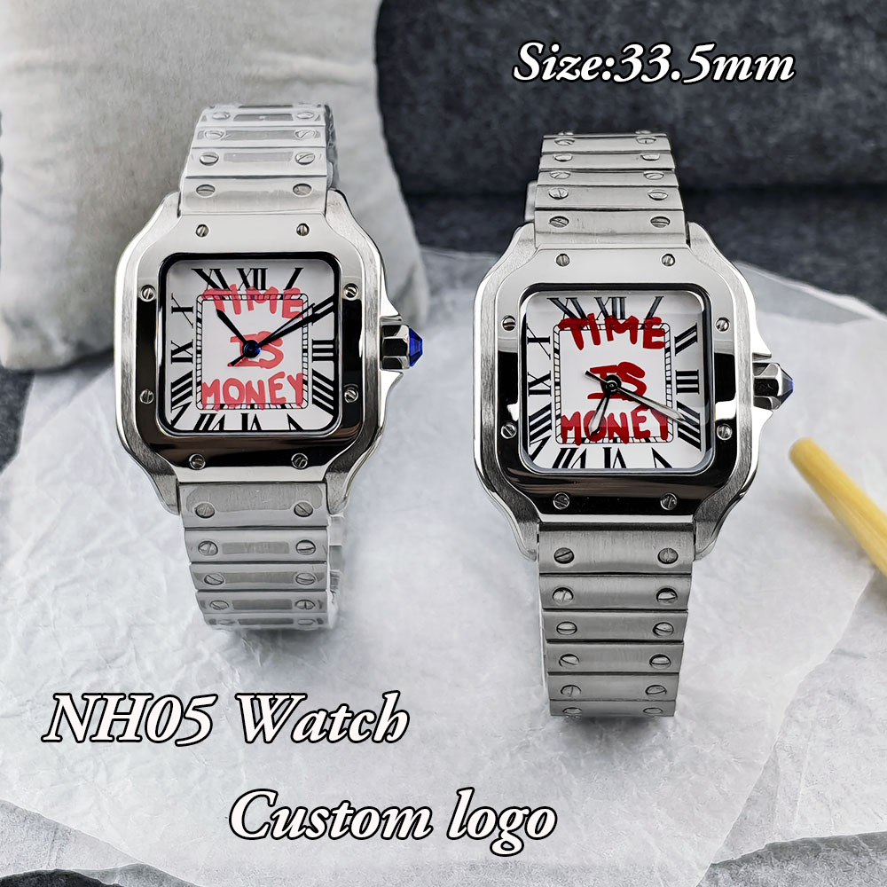 Luxury Watch Logo - Novo relógio quadrado NH05 Time is