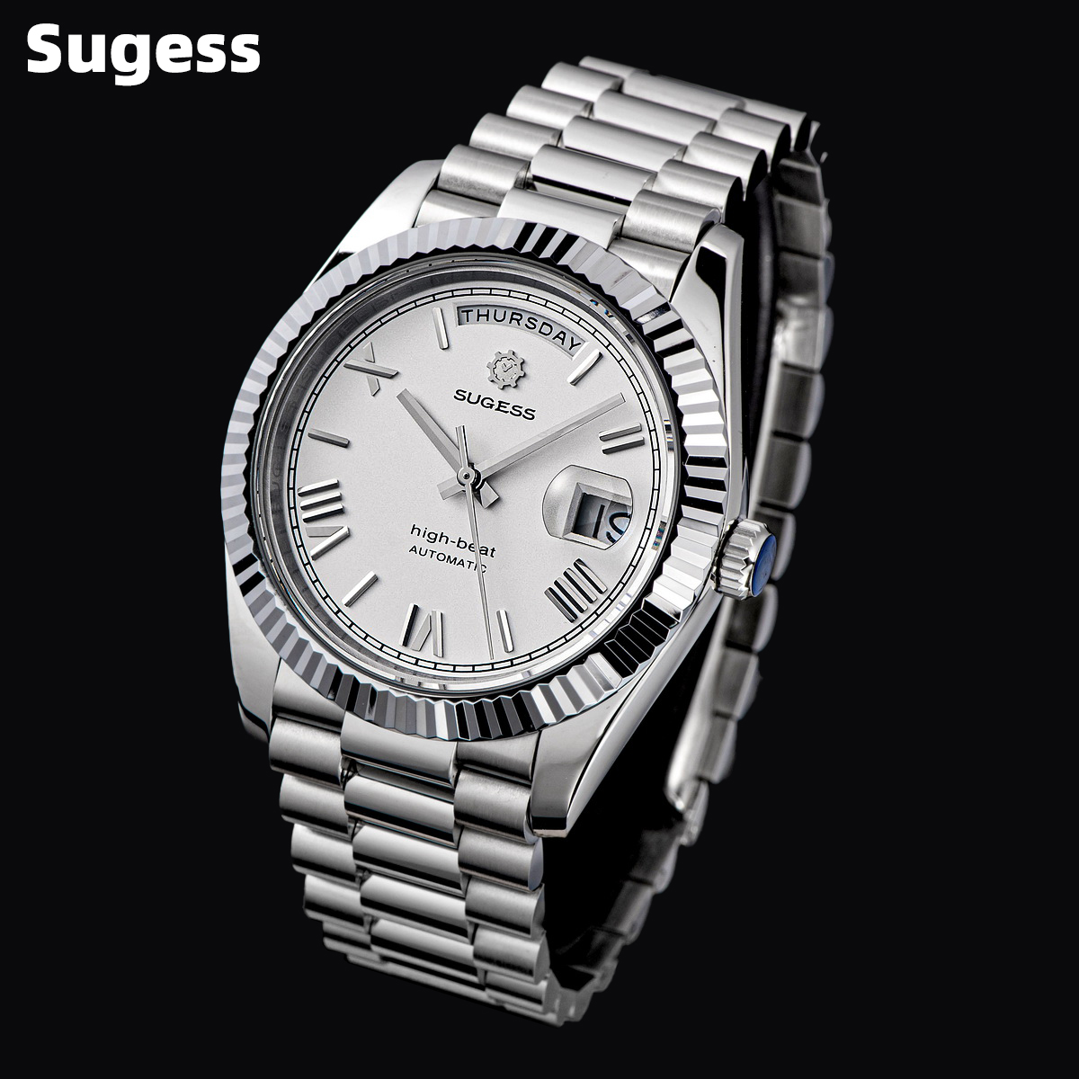 Minute Repeater Watch - Sugess 40mm relógios masculinos data automática