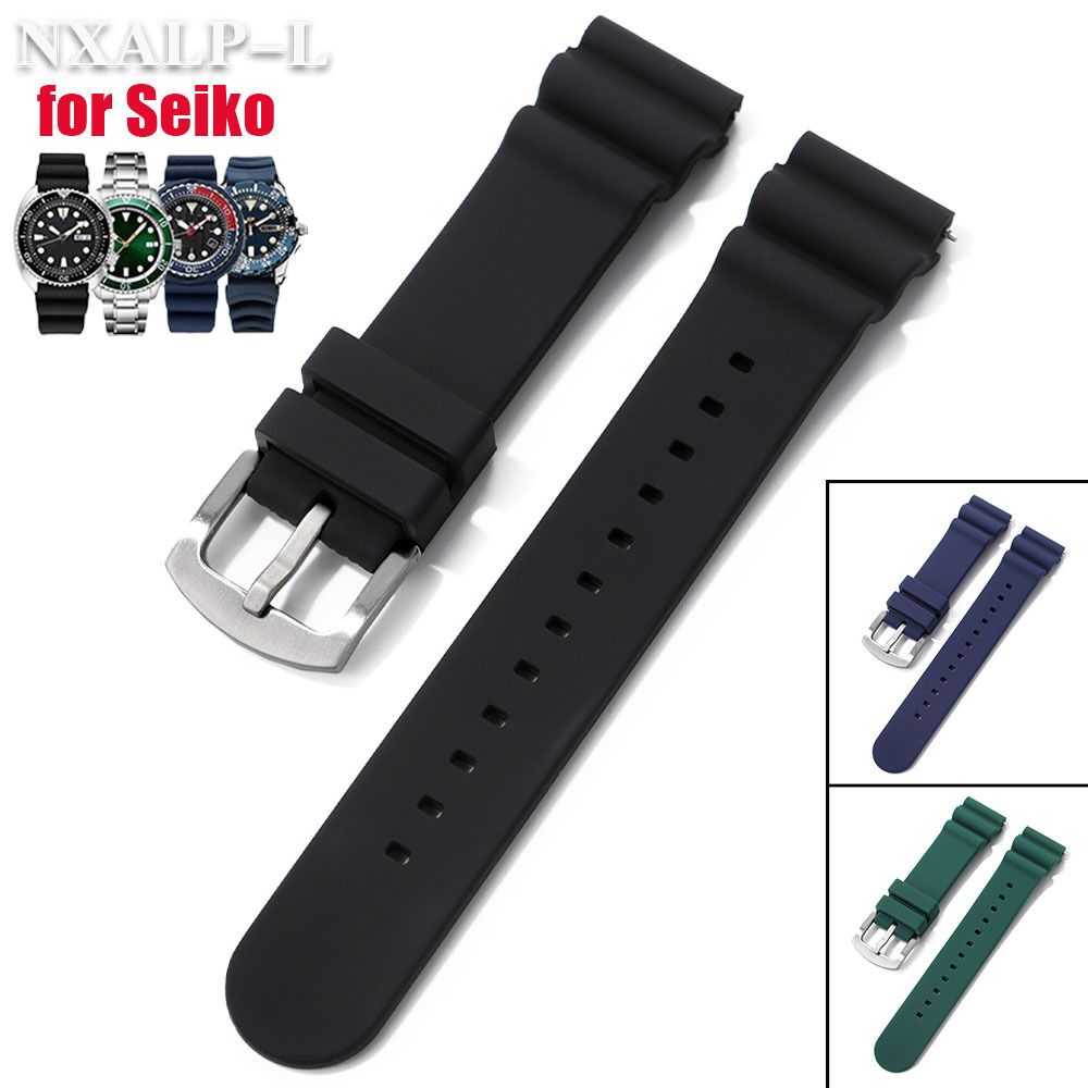 Seiko Watch 5 Sports - Pulseira de relógio de silicone de