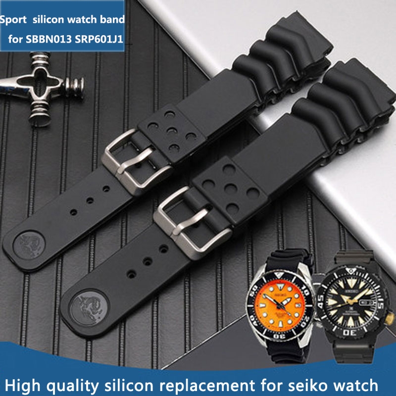 Seiko Watch 5 Sports - Pulseira de relógio esportiva de borracha