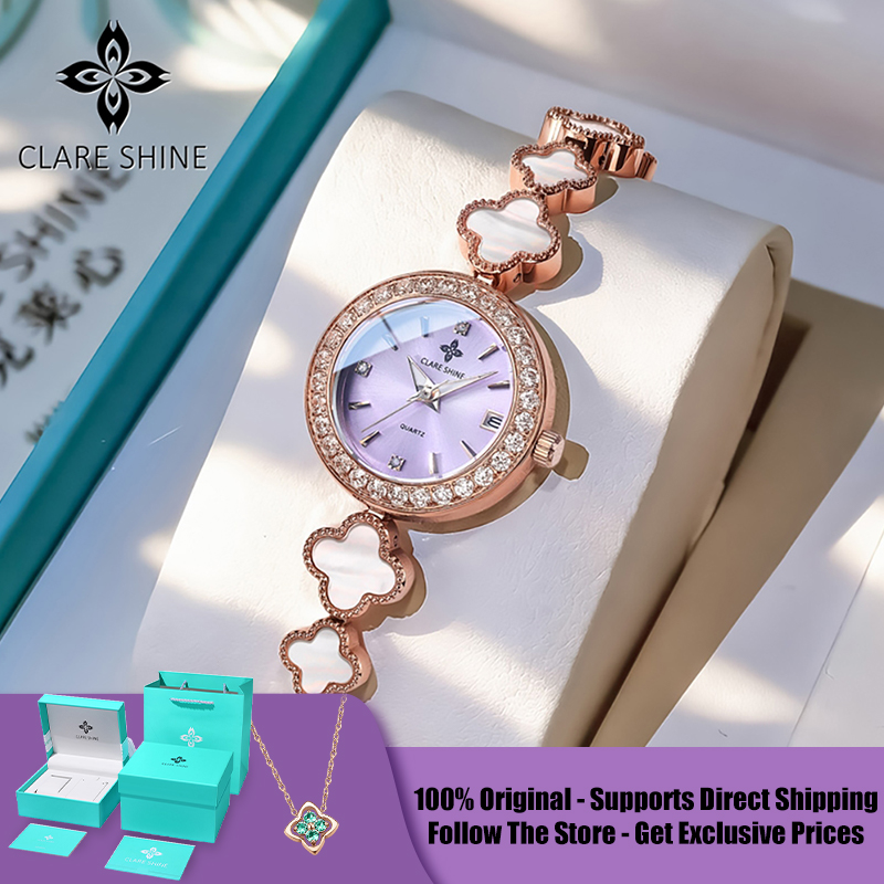 Luxury Watch Quartz - Relógio feminino CLARE SHINE 7701 Lucky