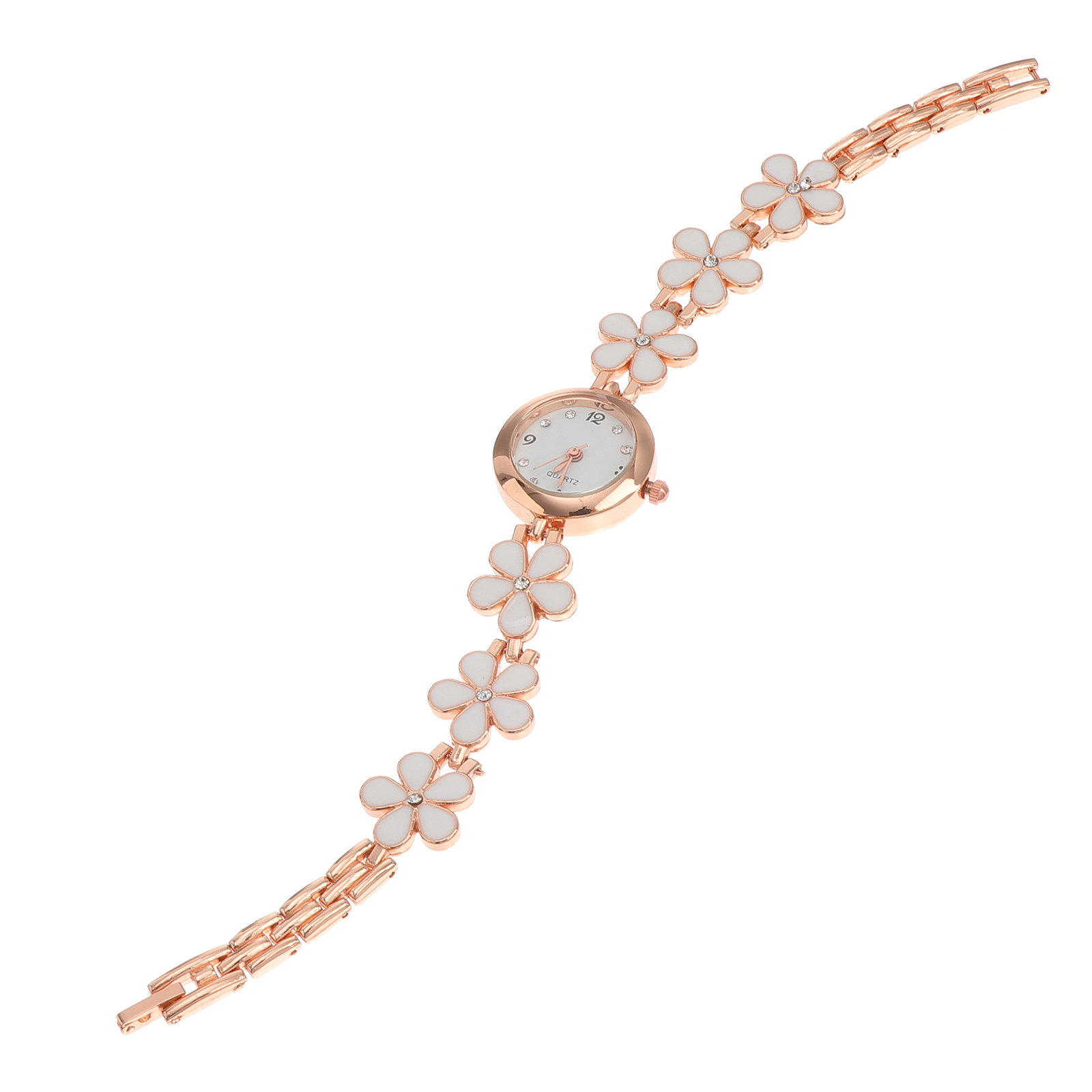 Luxury Women'S Watch - Relógio Exquisito com Pulseira Branca, à