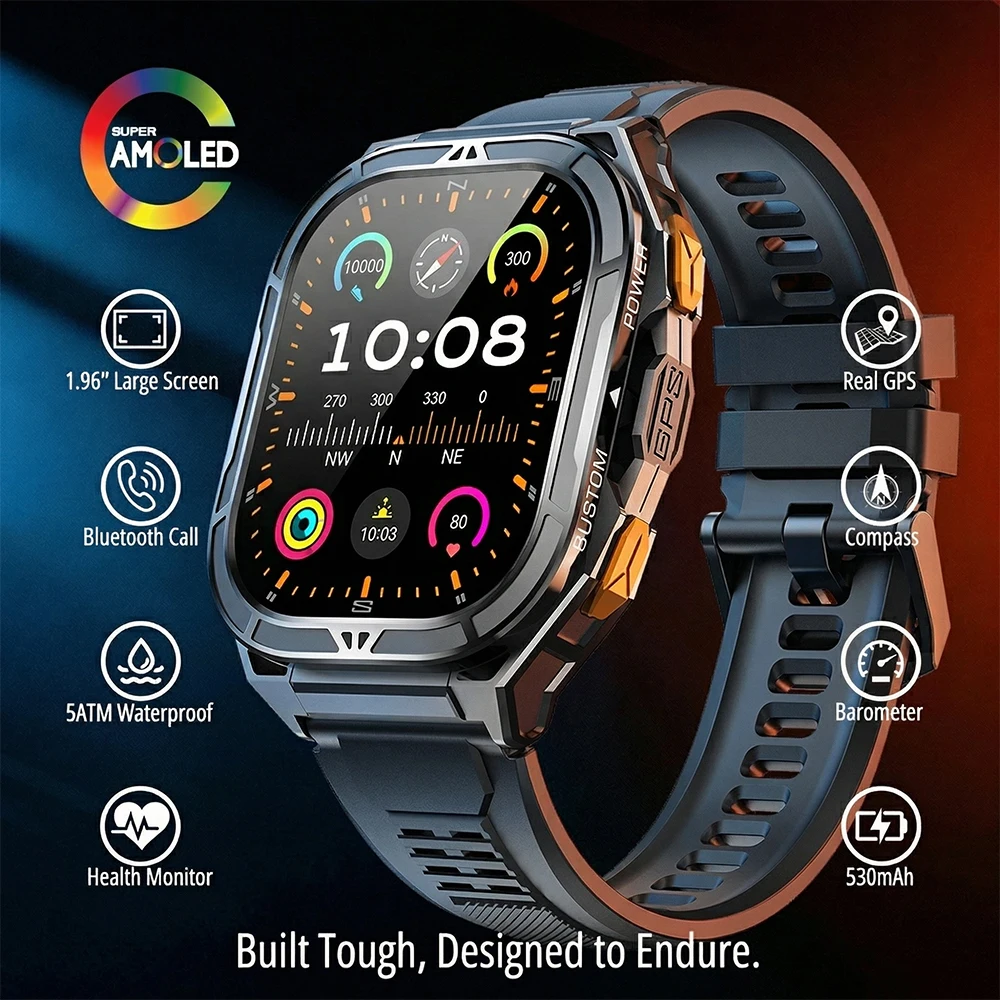 Luxury Watch In The World - Smartwatch AMOLED de Luxo com GPS