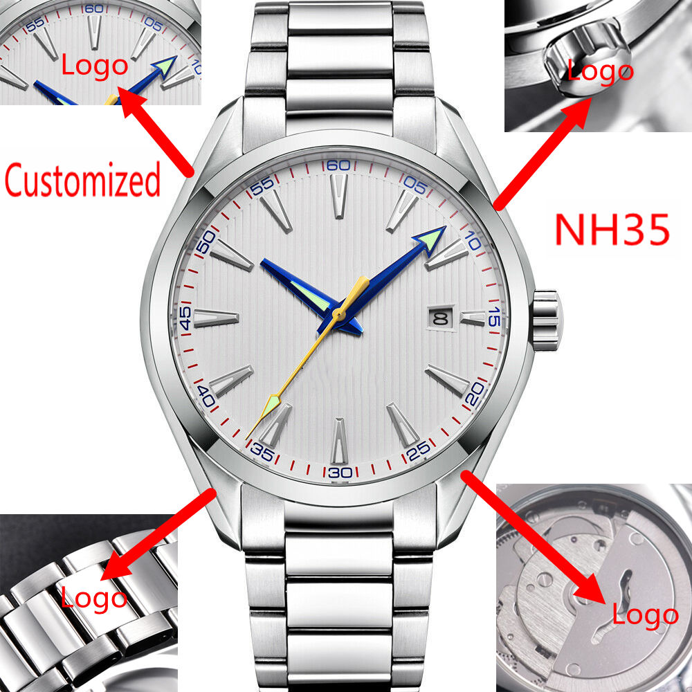 Luxury Watch Logo - Relógios Automáticos Masculinos de 41mm com