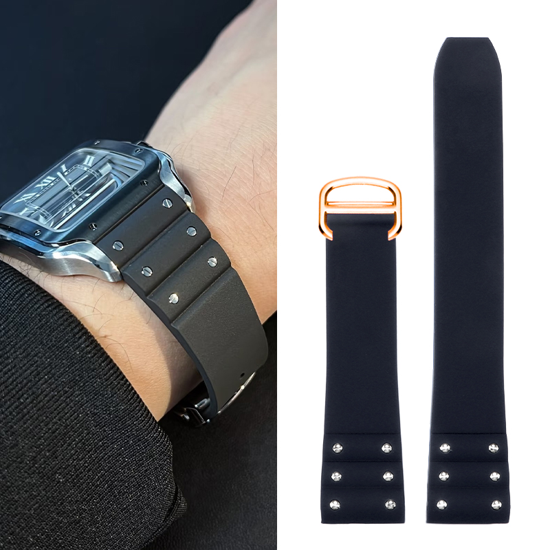 Luxury Watch Cartier - Pulseira de borracha de alta qualidade