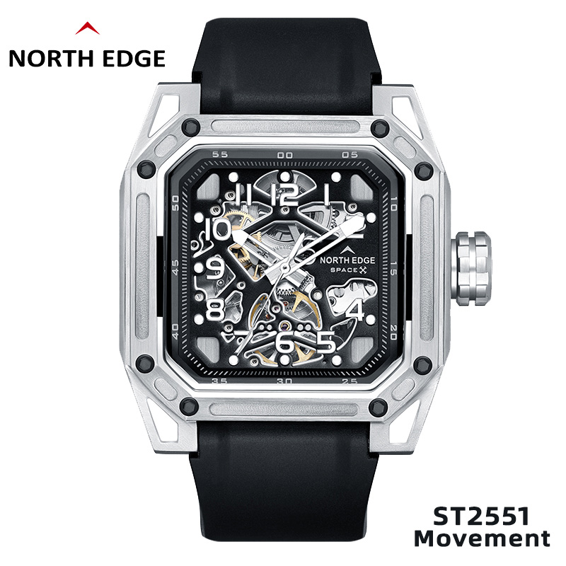 Luxury Watch Hublot - North edge relógios mecânicos masculinos esqueleto