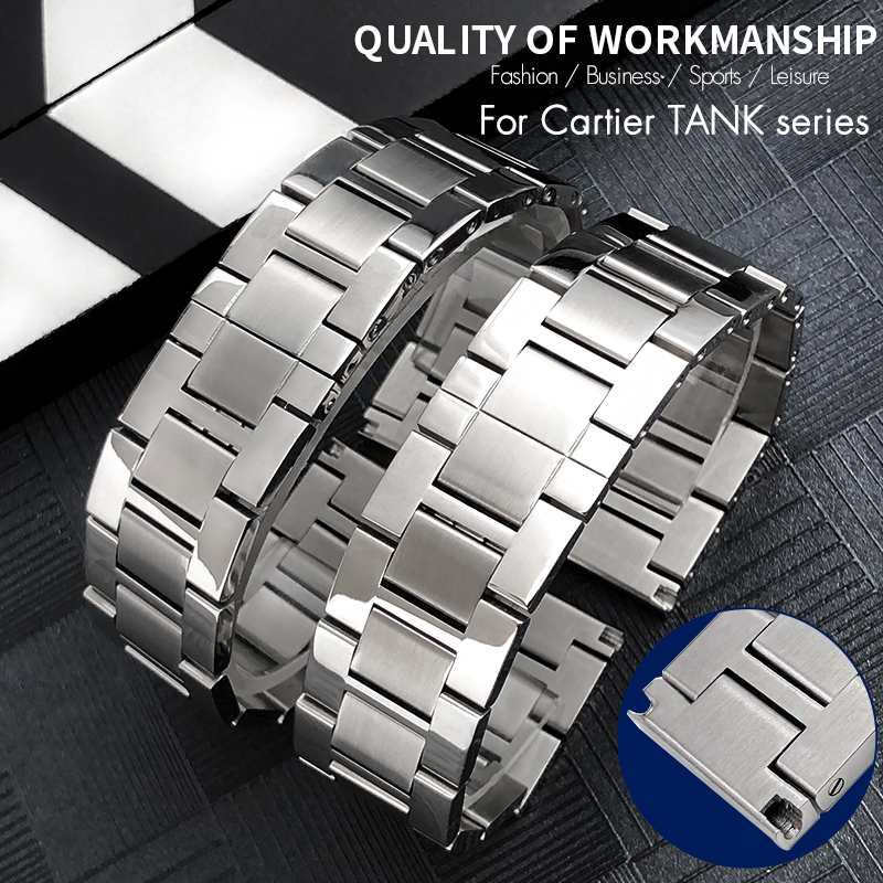 Luxury Watch Cartier - Pulseira de aço inoxidável 316L, Pulseira