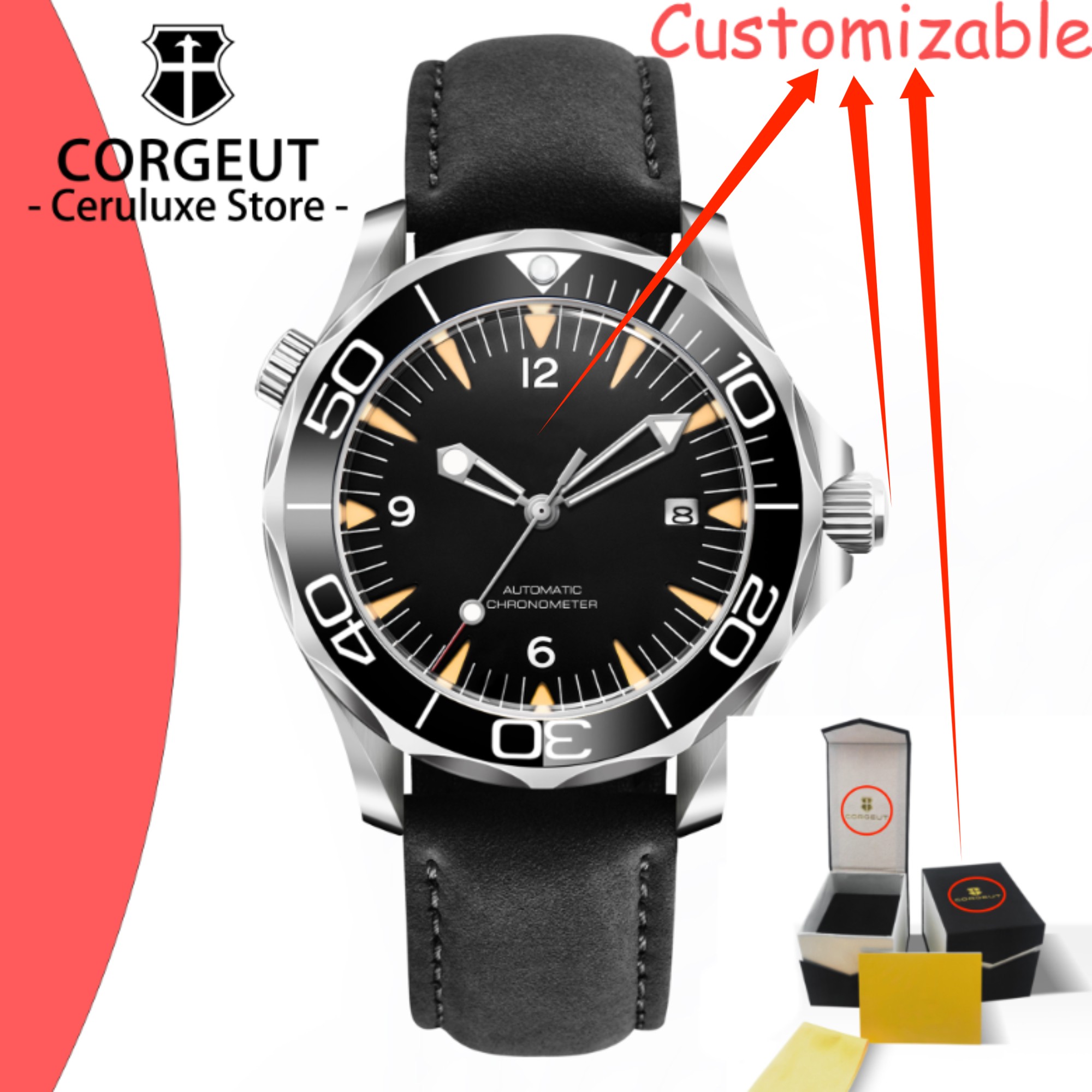 Luxury Watch Logo - Relógios Mecânicos Automáticos com Logo Personalizado