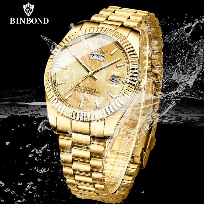 Binbond b7012 moda masculina n - Luxury Watch Cartier avaliação e preço