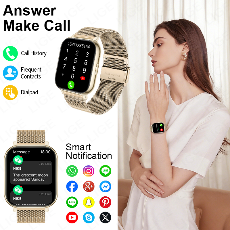Relógio Inteligente LIGE 2026  - Luxury Watch Hd avaliação e preço