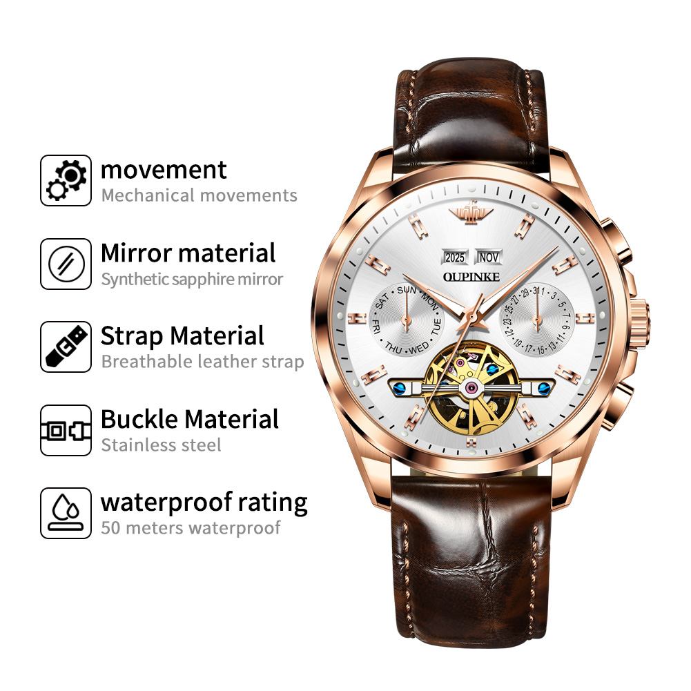 Relógio Masculino OUPINKE Marc - Luxury Watch Hd avaliação e preço