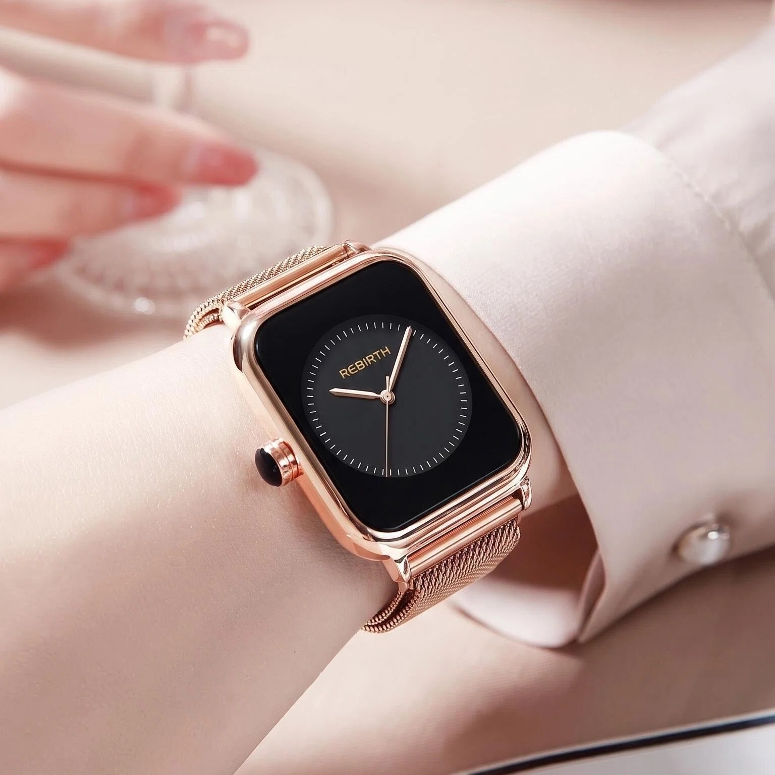 Relógio Feminino Quadrado de L - Luxury Watch Black avaliação e preço