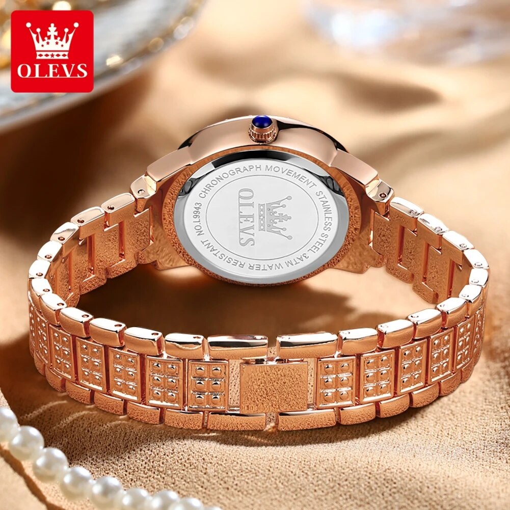 Olevs 9943 luxo todo diamante  - Luxury Watch Logo avaliação e preço