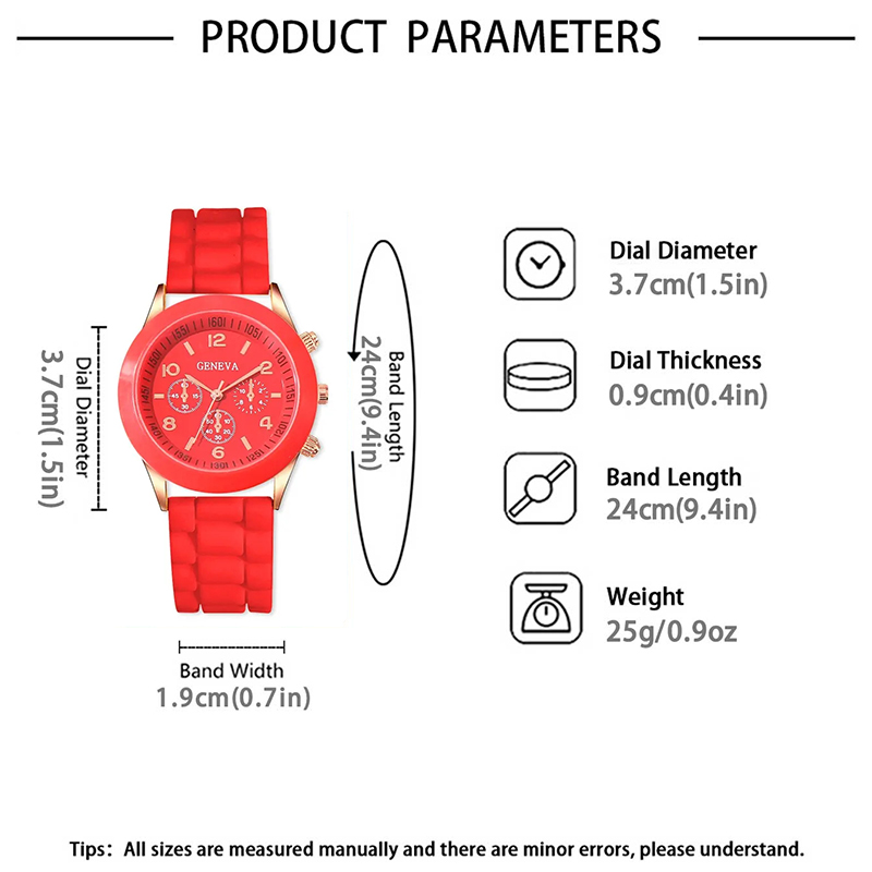 Relógio de quartzo de silicone - Luxury Women'S Watch avaliação e preço