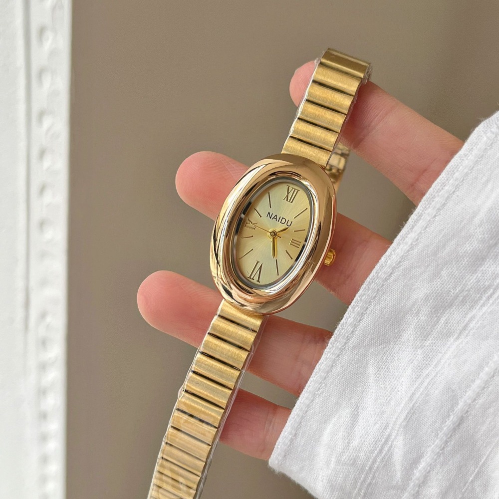 Marca de luxo ouro oval femini - Luxury Women'S Watch avaliação e preço