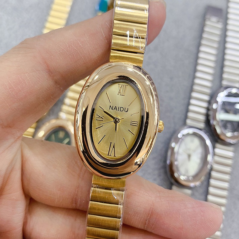 Marca de luxo ouro oval femini - Luxury Women'S Watch avaliação e preço