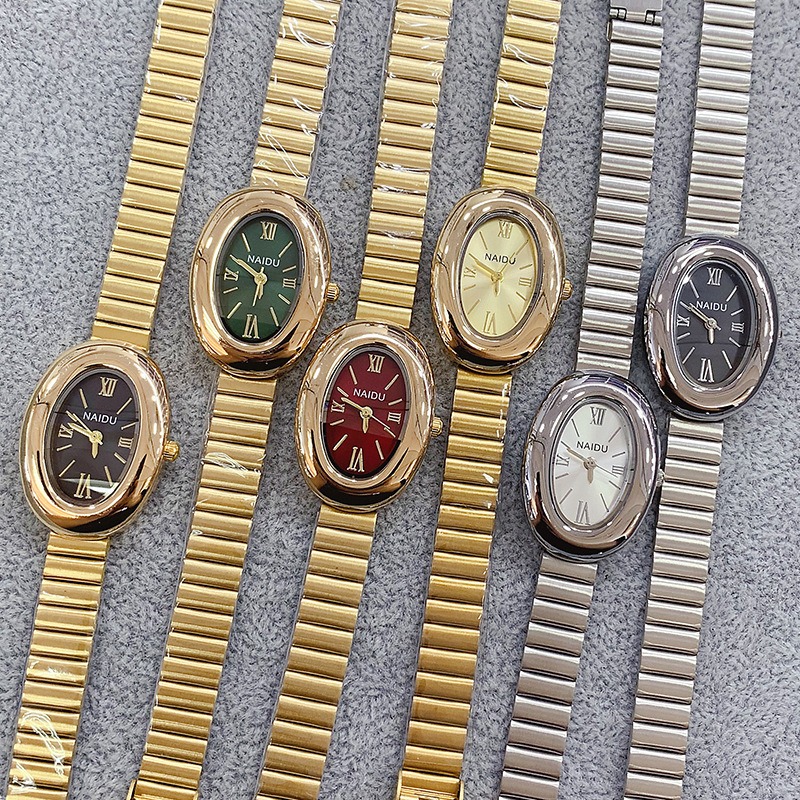 Marca de luxo ouro oval femini - Luxury Women'S Watch avaliação e preço
