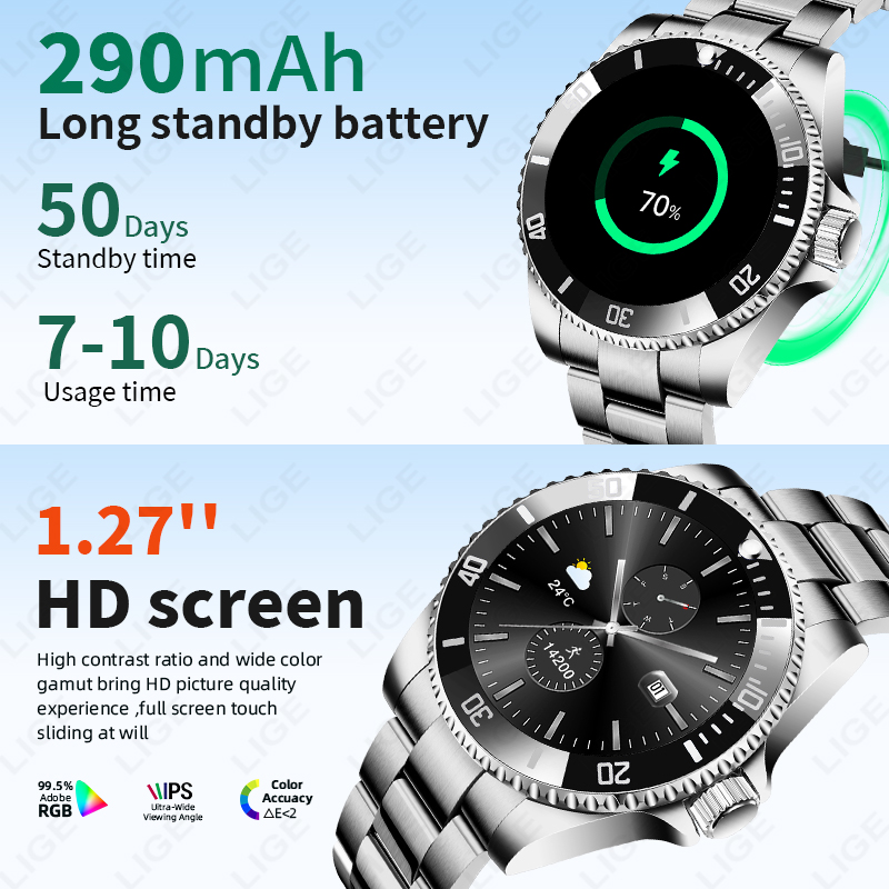 Relógio Inteligente LIGE Luxuo - Luxury Watch Hd avaliação e preço