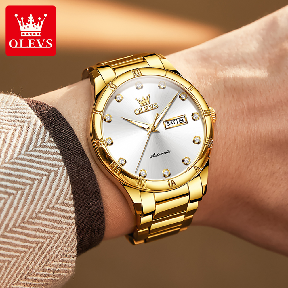 Olevs relógios masculinos de l - Luxury Watch Display avaliação e preço