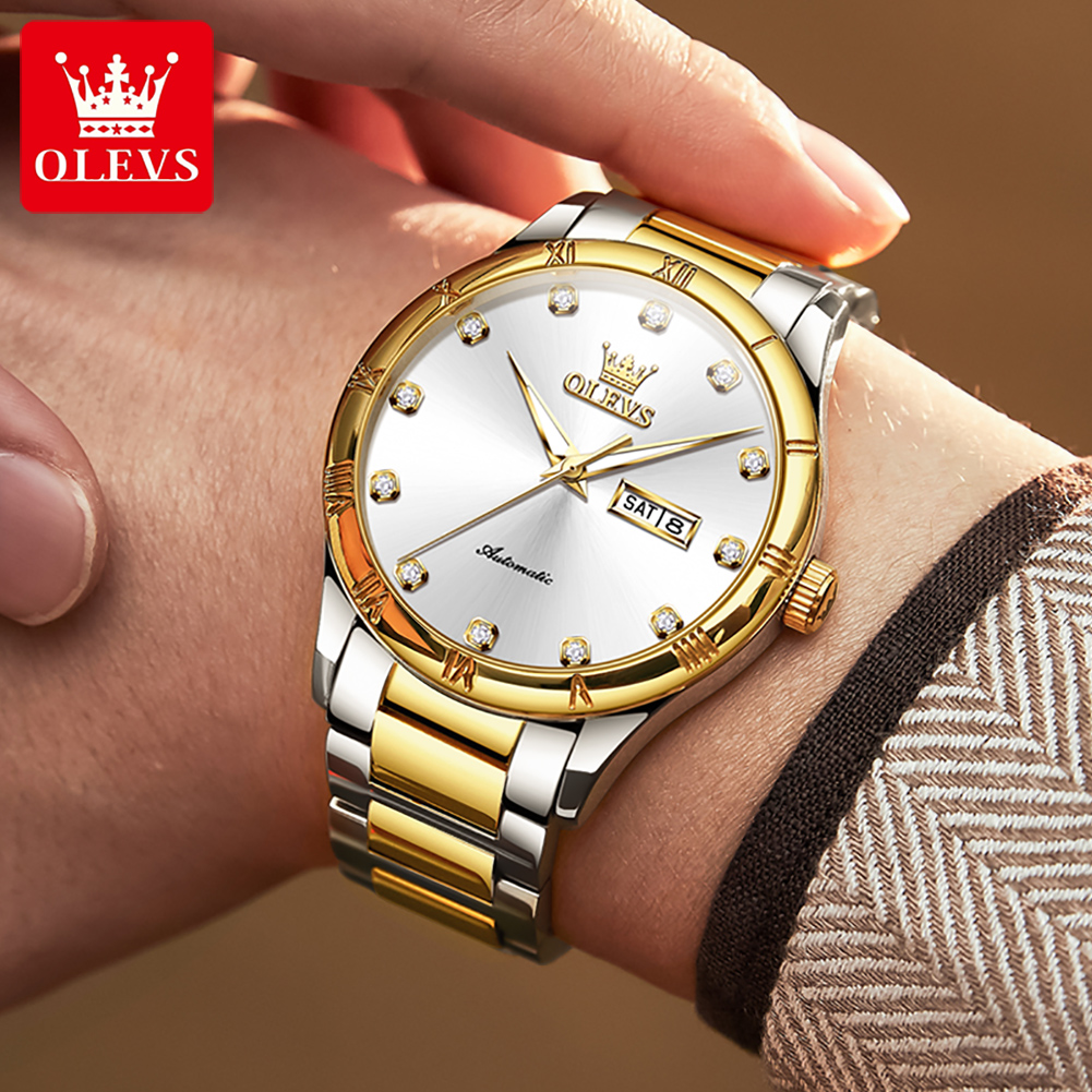 Olevs relógios masculinos de l - Luxury Watch Display avaliação e preço