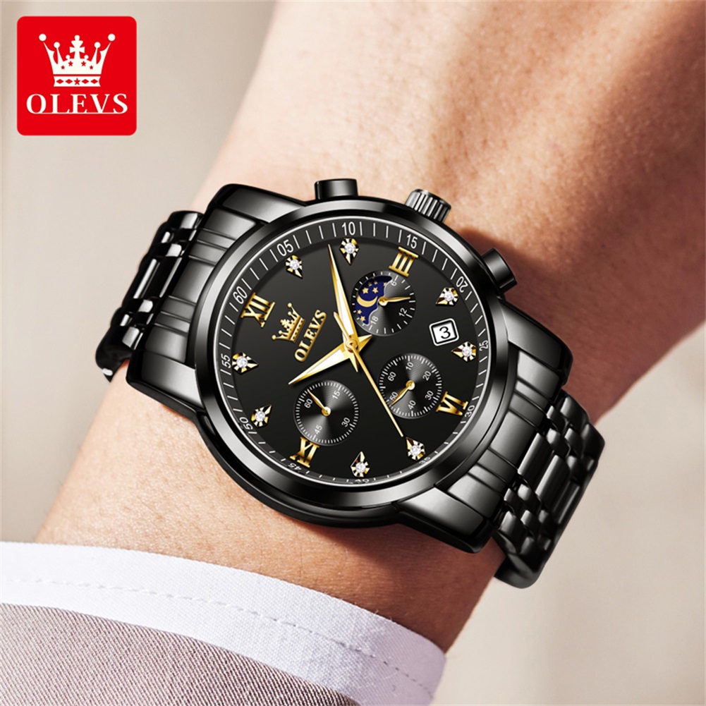 Olevs relógios masculinos popu - Luxury Watch Logo avaliação e preço