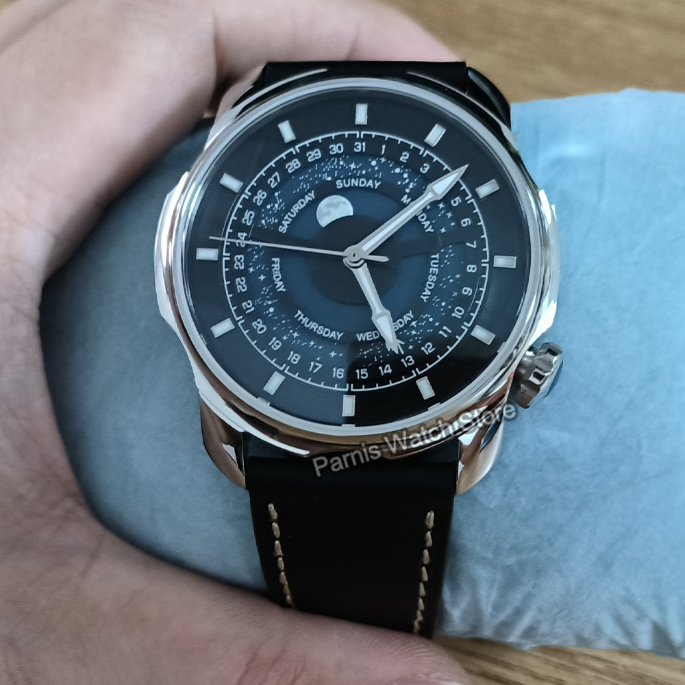 42mm Parnis Azul Romântico Céu - Minute Repeater Watch avaliação e preço