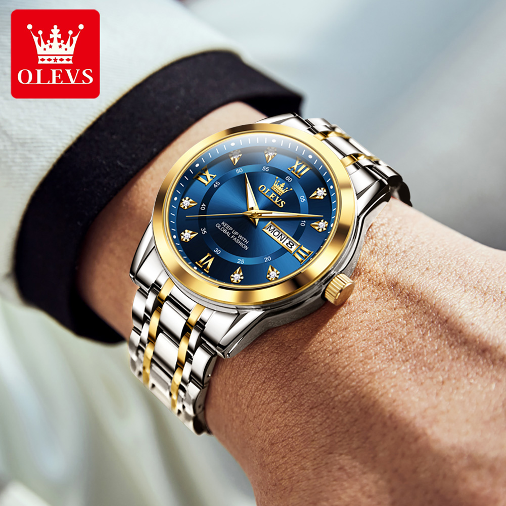 Olevs marca moda relógios masc - Luxury Watch Logo avaliação e preço
